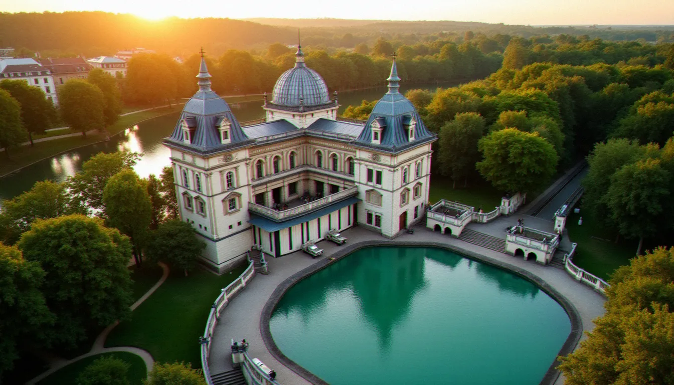 Vue aérienne des Thermes de Vichy et du Hall des Sources, patrimoine thermal classé UNESCO, cadre unique pour une expérience vichy spa authentique